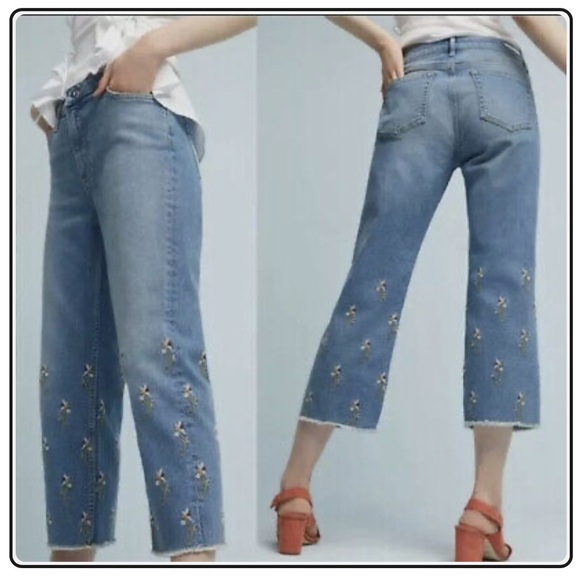 Anthropologie Denim - Anthropologie Pilcro embroidered floral jeans